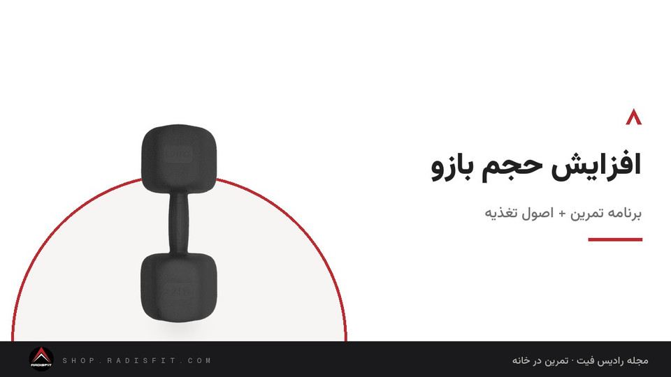 افزایش حجم بازو: برنامه تمرین + اصول تغذیه