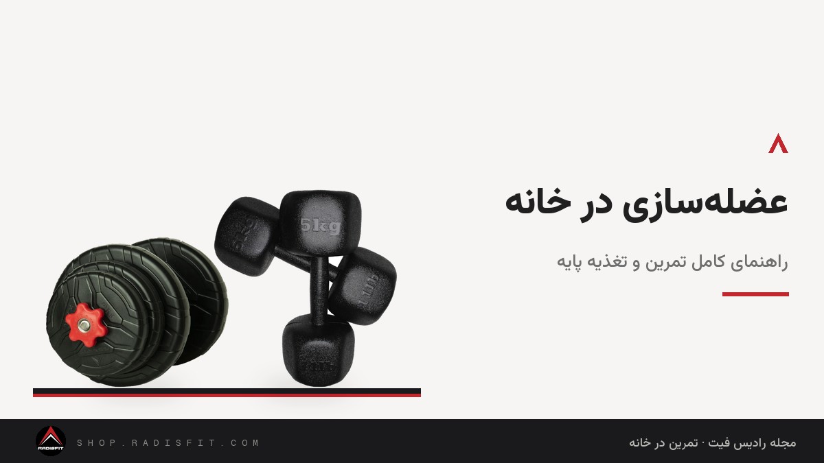 عضله‌سازی در خانه: راهنمای کامل تمرین و تغذیه پایه